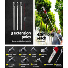 Load image into Gallery viewer, Gizantz 65CC Pole Chainsaw Hedge Trimmer Brush Cutter Whipper Snipper Multi Tool