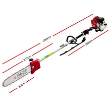 Load image into Gallery viewer, Giantz 62CC Pole Chainsaw Petrol Chain Saw Brush Cutter Brushcutter Tree