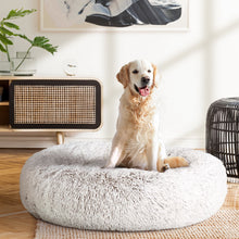 Load image into Gallery viewer, i.Pet Pet Bed Dog Cat 90cm Large Calming Soft Plush White Brown