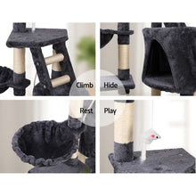 Load image into Gallery viewer, 120cm Trees Multi-Level Scratching Post - Fir Wood, Dark Grey