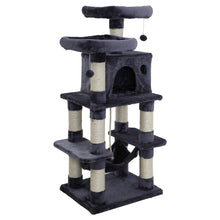 Load image into Gallery viewer, 145cm Cat Tree Trees Scratching Post - Fir Wood, Plush Velvet