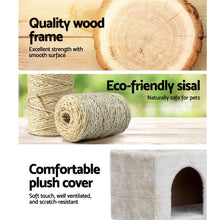 Load image into Gallery viewer, 134cm Trees Scratching Post - Fir Wood Beige