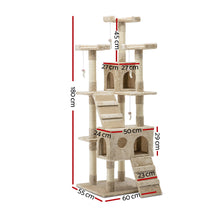 Load image into Gallery viewer, 180cm Pet Scratching Post - Wood Beige
