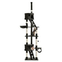 Load image into Gallery viewer, 260cm Trees Scratching Post - Fir Wood, Dark Grey and White