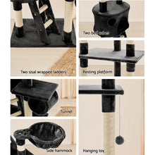 Load image into Gallery viewer, 260cm Trees Scratching Post - Fir Wood, Dark Grey and White