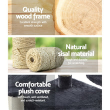Load image into Gallery viewer, 203cm Trees Scratching Post - Fir Wood, Dark Grey