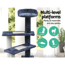 Load image into Gallery viewer, 100cm Pet Scratching Post - Wood Steps Dark Grey