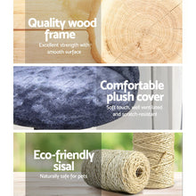 Load image into Gallery viewer, 100cm Pet Scratching Post - Wood Steps Dark Grey