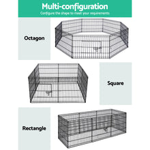 Load image into Gallery viewer, i.Pet 2x24" 8 Panel Dog Playpen Pet Fence Exercise Cage Enclosure Play Pen