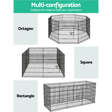 Load image into Gallery viewer, i.Pet 30" 8 Panel Dog Playpen Pet Fence Exercise Cage Enclosure Play Pen