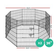 Load image into Gallery viewer, i.Pet 2x36" 8 Panel Dog Playpen Pet Fence Exercise Cage Enclosure Play Pen