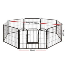 Load image into Gallery viewer, i.Pet 24" 8 Panel Dog Playpen Pet Exercise Cage Enclosure Fence Play Pen