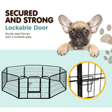 Load image into Gallery viewer, i.Pet 24" 8 Panel Dog Playpen Pet Exercise Cage Enclosure Fence Play Pen
