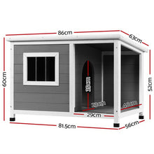 Load image into Gallery viewer, i.Pet Dog Kennel House Large Wooden Outdoor Pet Kennels Indoor Puppy Cabin Log