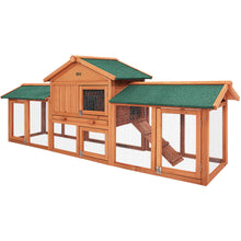 Load image into Gallery viewer, i.Pet Rabbit Hutch Chicken Coop Wooden Cage Pet Hutch 220cm x 52cm x 84cm