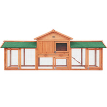 Load image into Gallery viewer, i.Pet Rabbit Hutch Chicken Coop Wooden Cage Pet Hutch 220cm x 52cm x 84cm