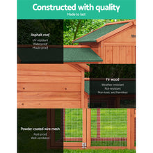 Load image into Gallery viewer, i.Pet Rabbit Hutch Chicken Coop Wooden Cage Pet Hutch 220cm x 52cm x 84cm