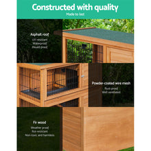 Load image into Gallery viewer, i.Pet Rabbit Hutch Wooden Chicken Coop Pet Hutch 82cm x 91.5cm x 45cm