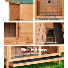 Load image into Gallery viewer, i.Pet Rabbit Hutch Wooden Chicken Coop Pet Hutch 82cm x 91.5cm x 45cm
