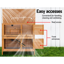 Load image into Gallery viewer, i.Pet Rabbit Hutch Wooden Chicken Coop Pet Hutch 82cm x 91.5cm x 45cm
