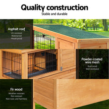 Load image into Gallery viewer, i.Pet Rabbit Hutch Wooden Cage Pet hutch Chicken Coop 91.5cm x 46cm x 116.5cm