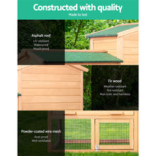 Load image into Gallery viewer, i.Pet Chicken Coop Rabbit Hutch 138cm Wide Wooden Pet Hutch