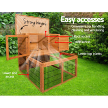 Load image into Gallery viewer, i.Pet Rabbit Hutch Wooden Pet Chicken Coop 100cm Tall