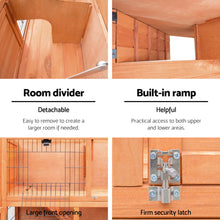 Load image into Gallery viewer, i.Pet Rabbit Hutch Hutches Large Metal Run Wooden Cage Chicken Coop Guinea Pig