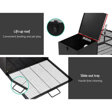 Load image into Gallery viewer, i.Pet Rabbit Cage 122x52cm Hutch Enclosure Carrier Metal