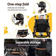 Load image into Gallery viewer, i.Pet Pet Dog Stroller Pram Large Cat Carrier Travel Pushchair Foldable 4 Wheels