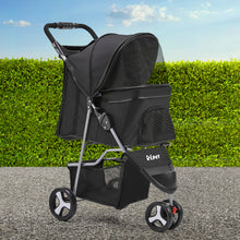 Load image into Gallery viewer, 3 Wheel Pet Stroller - Black