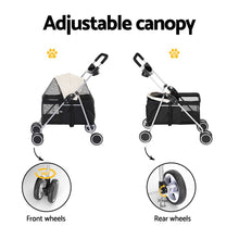 Load image into Gallery viewer, i.Pet Pet Stroller Pram Dog Cat Carrier Cage Large Travel Pushchair Foldable 4 Wheels