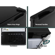 Load image into Gallery viewer, Glacio 95L Portable Fridge Bar Freezer Cooler Upright 12V/24V/240V Caravan 4WD Car Camping Black