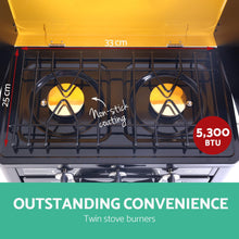 Load image into Gallery viewer, Devanti Portable Gas Oven LPG Black
