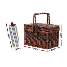 Load image into Gallery viewer, Alfresco 4 Person Picnic Basket Set Deluxe Folding Outdoor Insulated Liquor bag