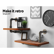 Load image into Gallery viewer, Artiss Floating DIY Pipe Shelf Set of 2 - IVOR
