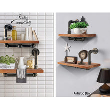 Load image into Gallery viewer, Artiss Floating DIY Pipe Shelf Set of 2 - IVOR
