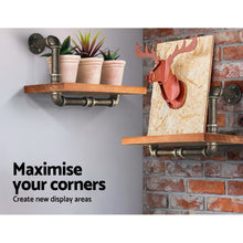Load image into Gallery viewer, Artiss Floating DIY Pipe Shelf Set of 2 - IVOR