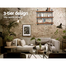 Load image into Gallery viewer, Artiss Display Wall Shelves Industrial DIY Pipe Shelf Brackets Rustic Bookshelf