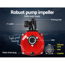 Load image into Gallery viewer, Giantz 2inch High Flow Water Pump - Black & Red