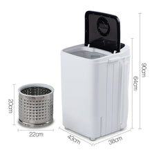 Load image into Gallery viewer, Devanti Portable Washing Machine 4.6KG Black