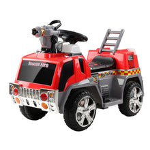 Load image into Gallery viewer, Rigo Kids Ride On Fire Truck Motorbike Motorcycle Car Red Grey