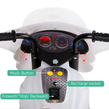 Load image into Gallery viewer, Rigo Kids Electric Ride On Police Motorcycle Motorbike 6V Battery White