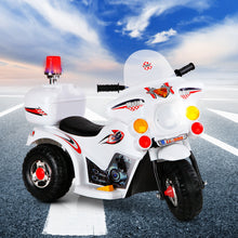 Load image into Gallery viewer, Rigo Kids Electric Ride On Police Motorcycle Motorbike 6V Battery White