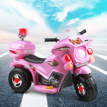 Load image into Gallery viewer, Rigo Kids Electric Ride On Police Motorcycle Motorbike 6V Battery Pink