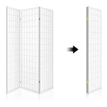 Load image into Gallery viewer, 3 Panel Wooden Room Divider - White