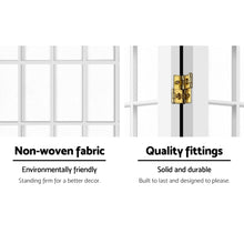 Load image into Gallery viewer, 8 Panel Room Divider Privacy Screen Dividers Stand Oriental Vintage White