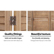 Load image into Gallery viewer, 8 Panel Timber Brown Room Divider