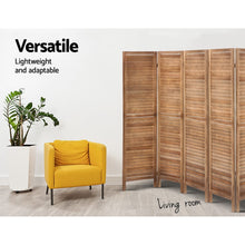 Load image into Gallery viewer, 8 Panel Timber Brown Room Divider