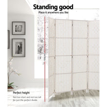 Load image into Gallery viewer, Artiss 4 Panel Room Divider Screen Privacy Timber Foldable Dividers Stand White